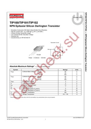 TIP102TSTU datasheet  